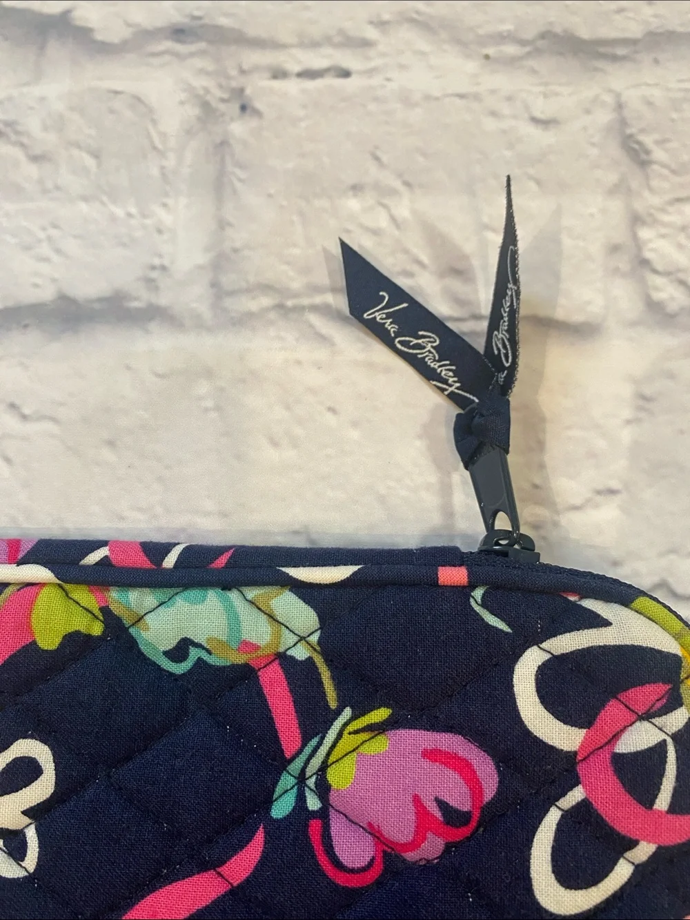 Vera Bradley Navy Ribbons & Floral Quilted Tablet Case